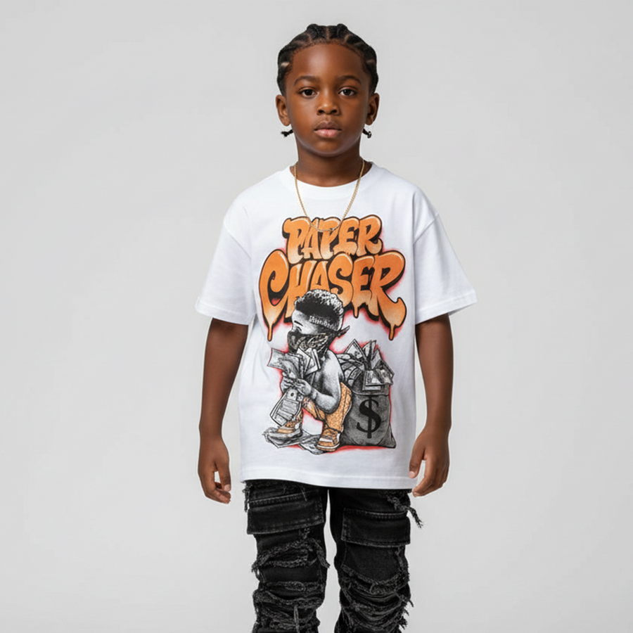 'Orange Citrus' 3s DopeSkill T-Shirt Paper Chaser Boy Graphic