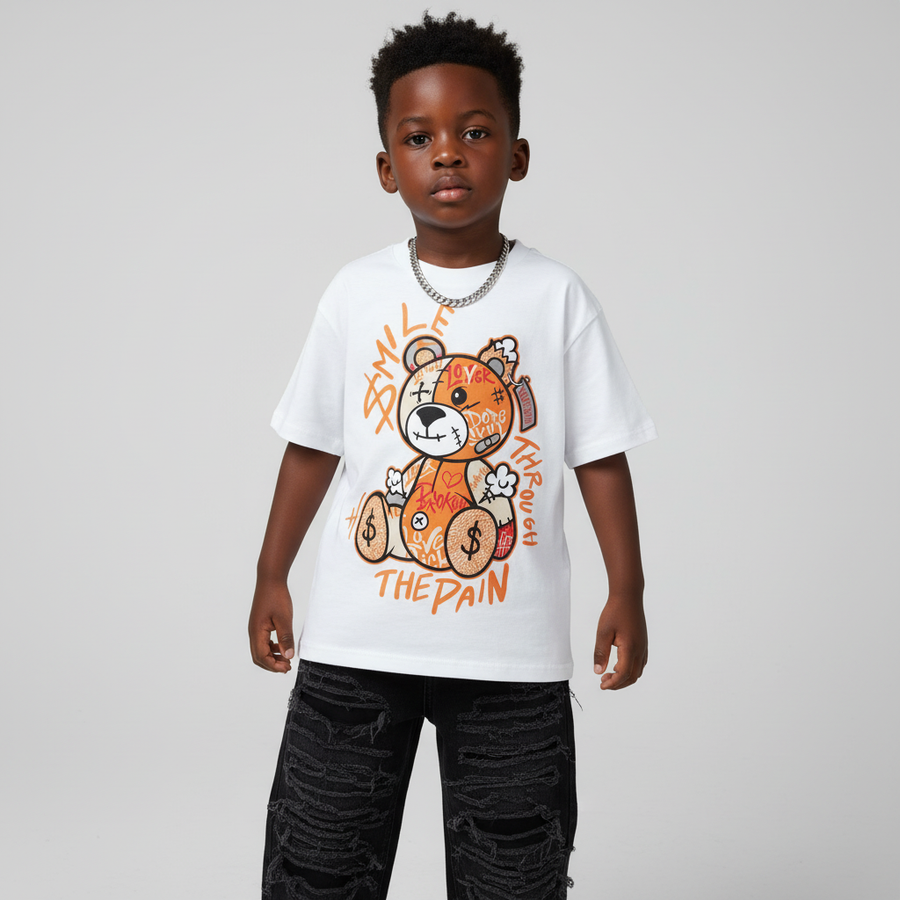 'Orange Citrus' 3s DopeSkill T-Shirt Smile Through The Pain Graphic