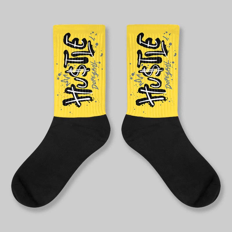 Tour Yellow 4s DopeSkill Sublimated Socks Hustle Graphic