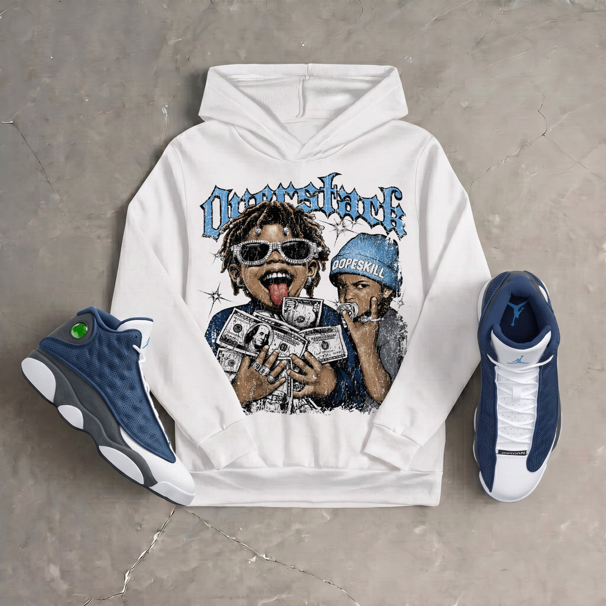 Flint 13s DopeSkill Hoodie Sweatshirt Overstack Graphic