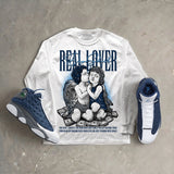 Flint 13s DopeSkill Long Sleeve T-Shirt Real Lover Graphic