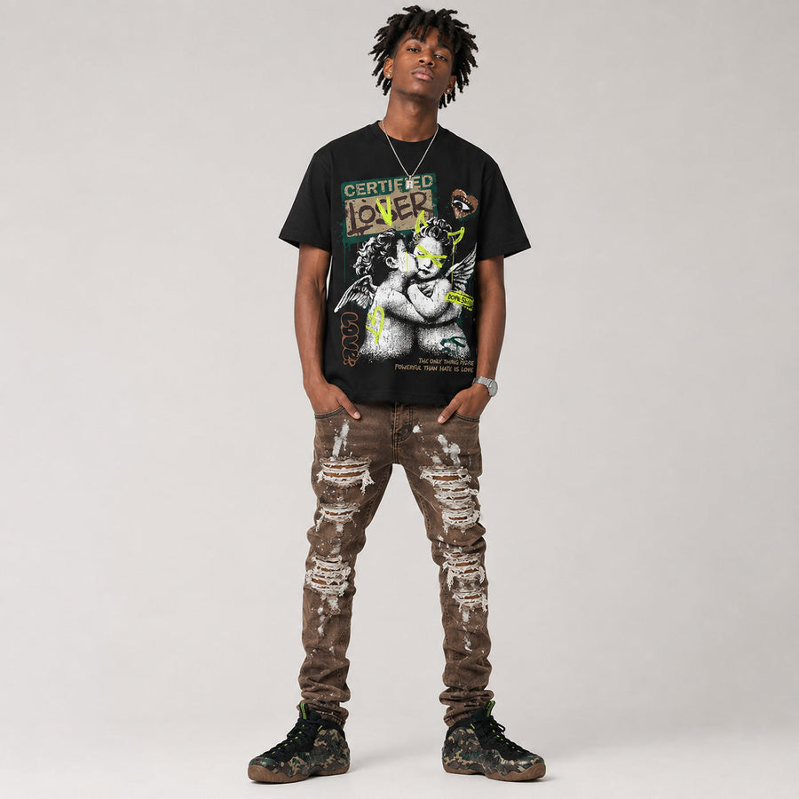 Foamposite One Green Camo DopeSkill T-Shirt Certified Lover Graphic