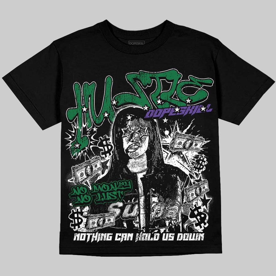 Bucks 12s DopeSkill Oversize Print T-Shirt No Money No Lust Graphic