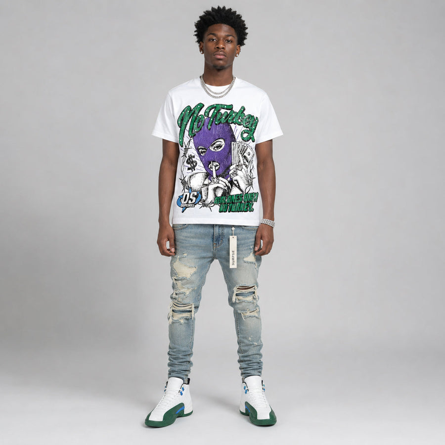 Bucks 12s DopeSkill Oversize Print T-Shirt No Turkey Graphic