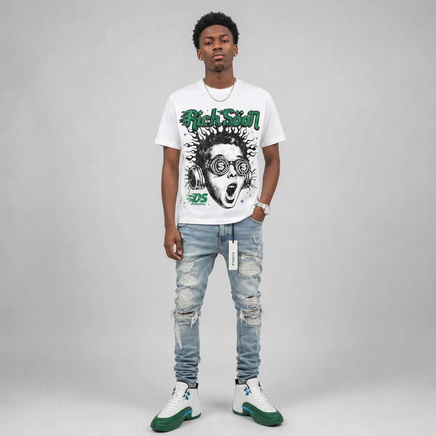 Bucks 12s DopeSkill Oversize Print T-Shirt Rich Soon Graphic