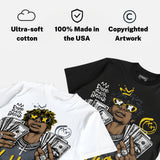 Tour Yellow 4s DopeSkill T-Shirt All Hustle No Luck Graphic
