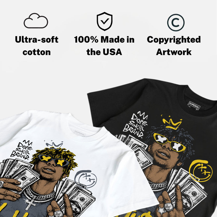 Tour Yellow 4s DopeSkill T-Shirt All Hustle No Luck Graphic