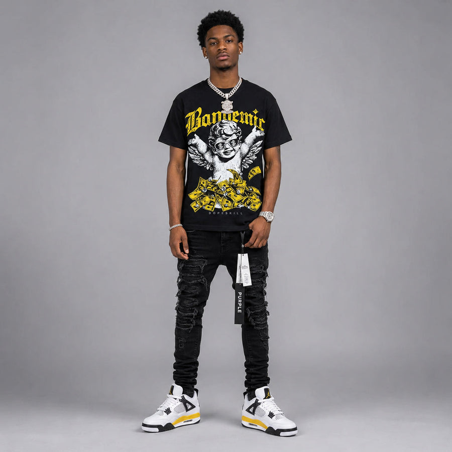 Tour Yellow 4s DopeSkill T-Shirt Bandemic Graphic