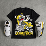 Tour Yellow 4s DopeSkill T-Shirt Born To Be Rich Graphic