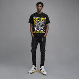 Tour Yellow 4s DopeSkill Oversize Print T-Shirt Distorted Realms Graphic