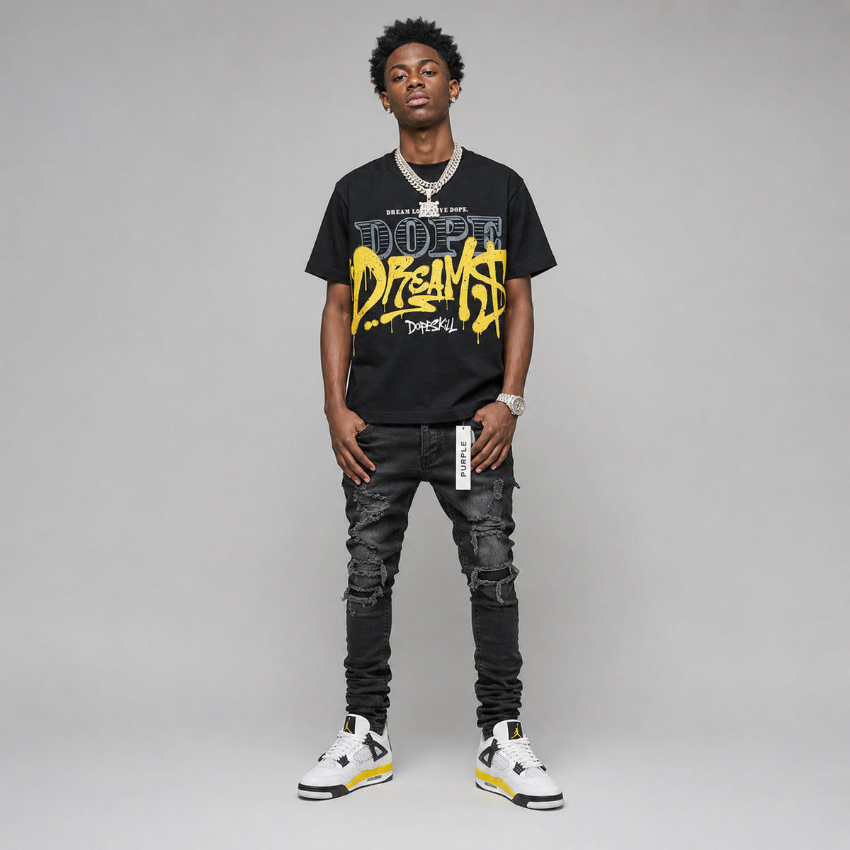Tour Yellow 4s DopeSkill T-Shirt Dope Dreams Graphic