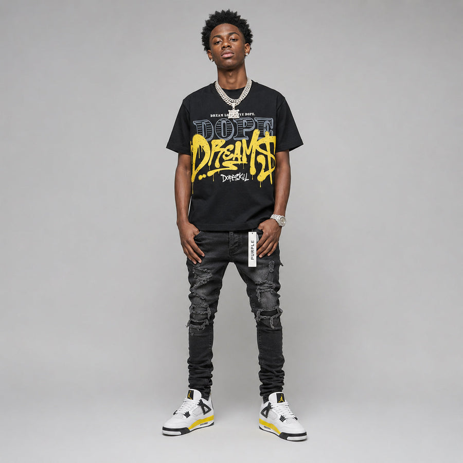 Tour Yellow 4s DopeSkill T-Shirt Dope Dreams Graphic