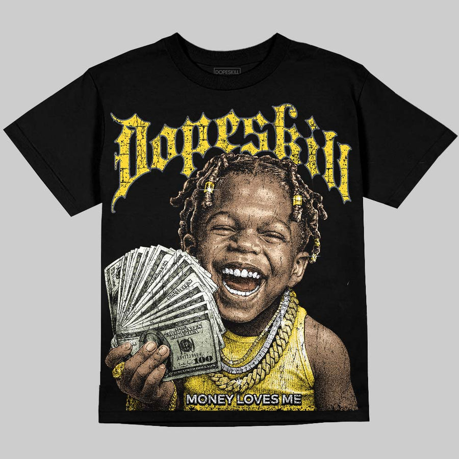 Tour Yellow 4s DopeSkill Oversize Print T-Shirt Money Loves Me Graphic