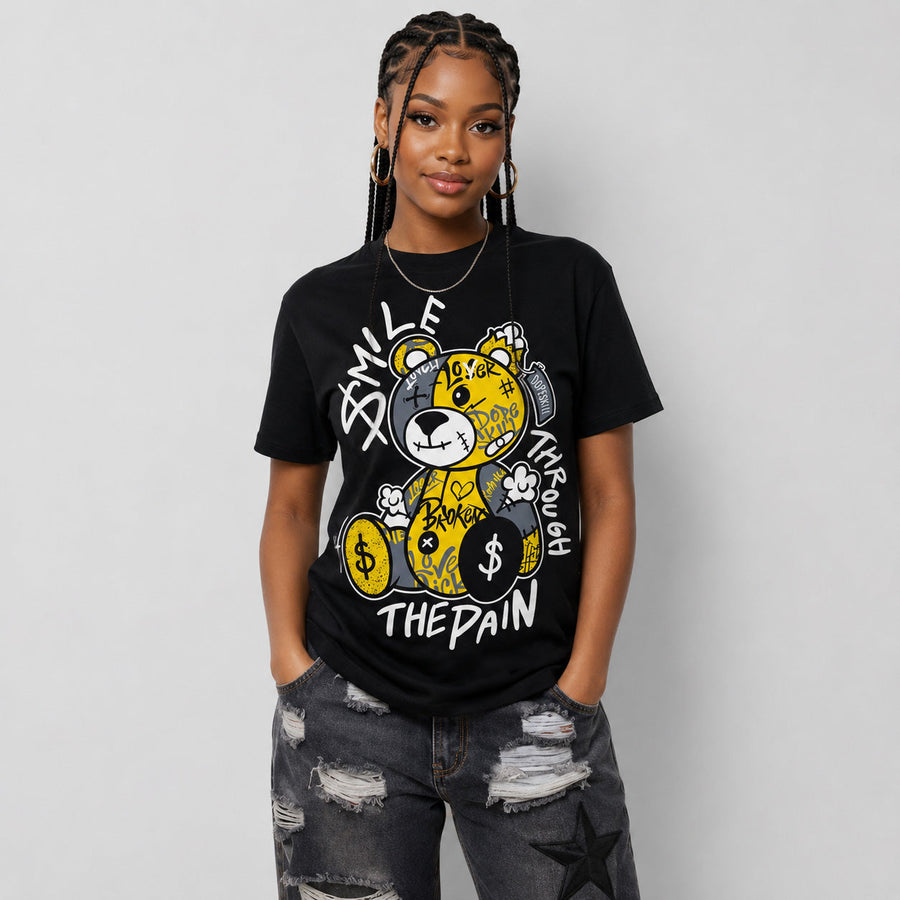 Tour Yellow 4s DopeSkill T-Shirt Smile Through The Pain Graphic