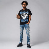 Black University Blue 5s DopeSkill T-Shirt Bandemic Graphic