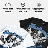Black University Blue 5s DopeSkill T-Shirt Bandemic Graphic