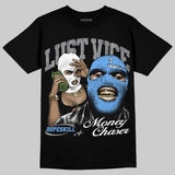 Black University Blue 5s DopeSkill T-Shirt Lust Vice Graphic