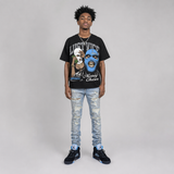 Black University Blue 5s DopeSkill T-Shirt Lust Vice Graphic