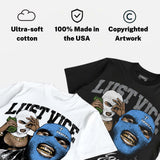 Black University Blue 5s DopeSkill T-Shirt Lust Vice Graphic