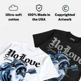 Black University Blue 5s DopeSkill T-Shirt No Love For My Haters Graphic