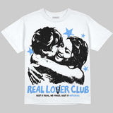 Black University Blue 5s DopeSkill Oversize Print T-Shirt Real Lover Club Graphic