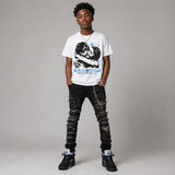 Black University Blue 5s DopeSkill Oversize Print T-Shirt Real Lover Club Graphic