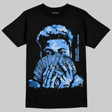 Black University Blue 5s DopeSkill T-Shirt Rich Boy Camo Graphic