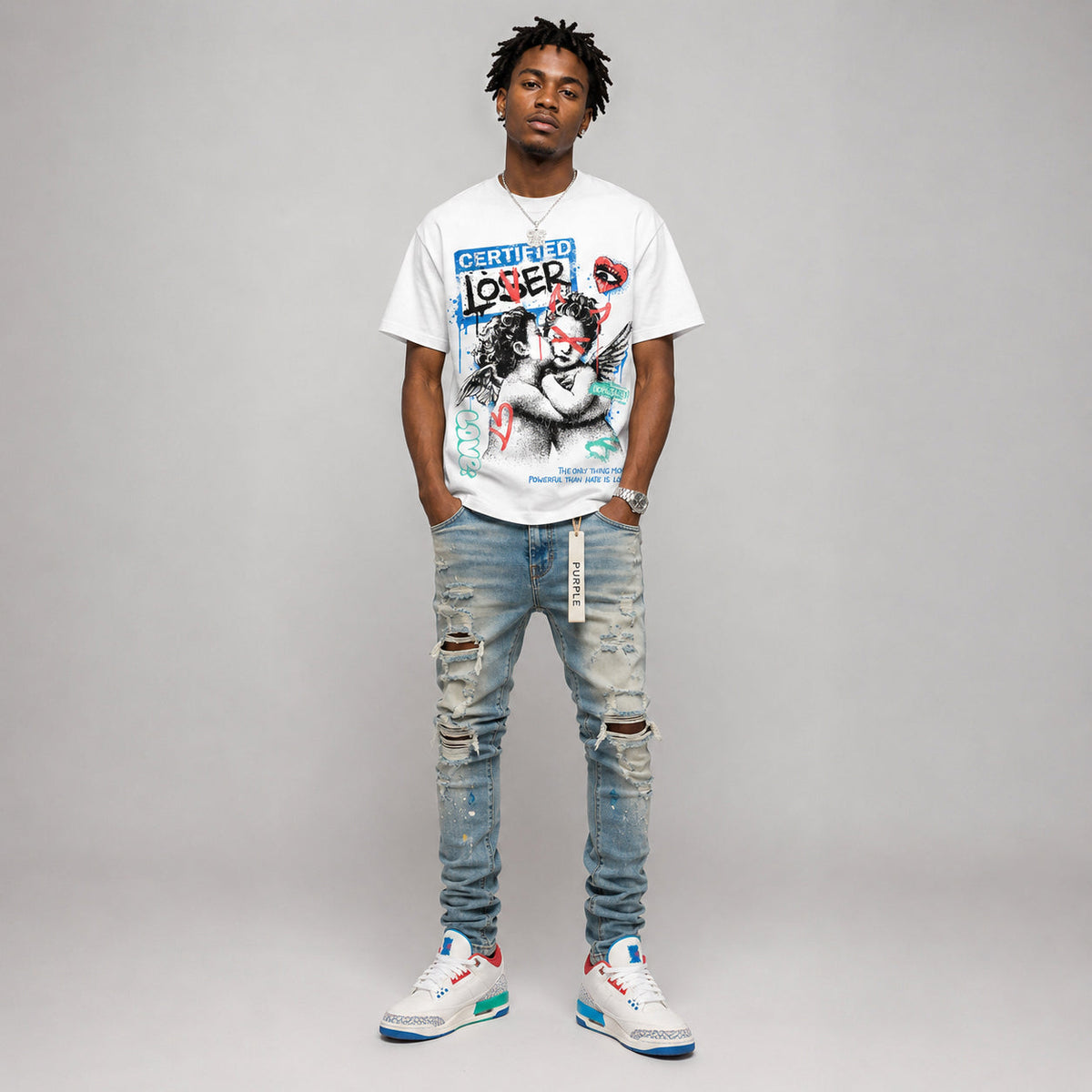 Chalk 3s DopeSkill T-Shirt Certified Lover Graphic