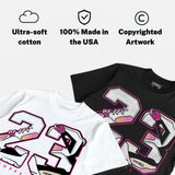 Comic 4s DopeSkill T-Shirt 23 with 4s Pattern Graphic