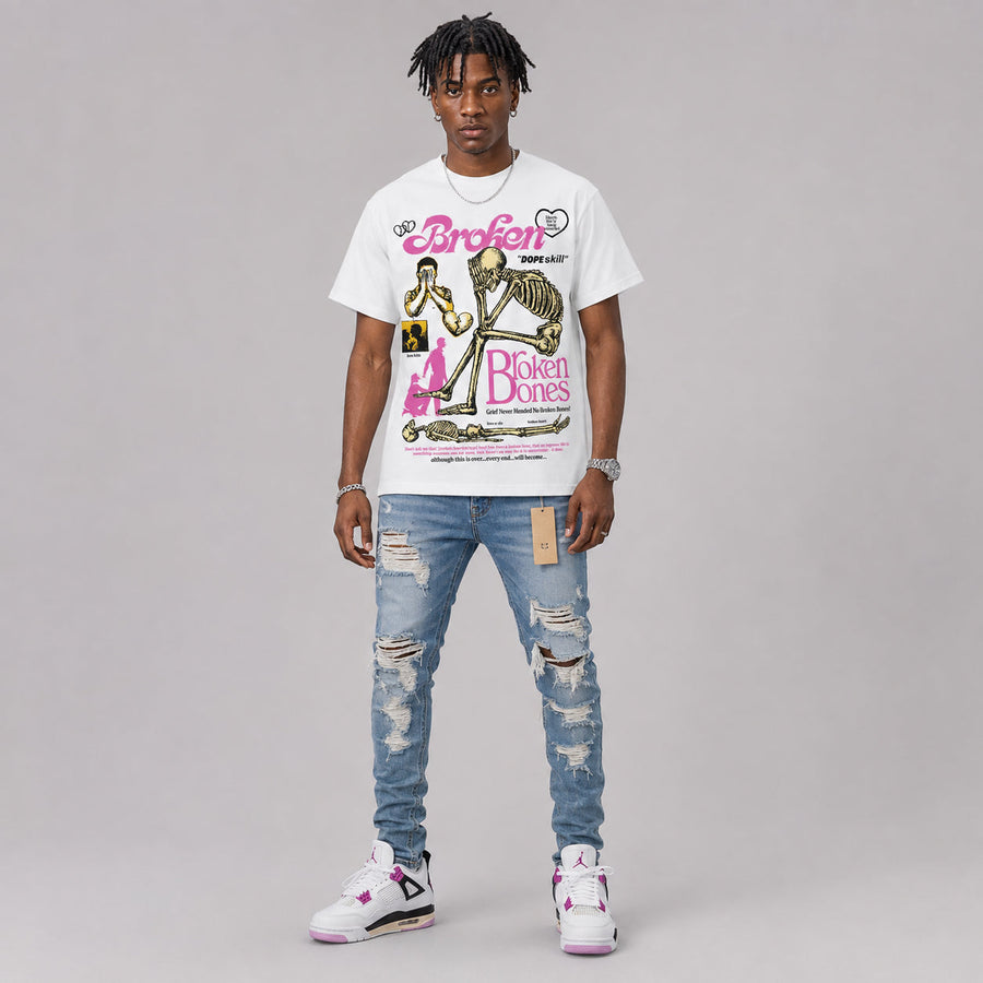 Comic 4s DopeSkill T-Shirt Broken Bones Graphic