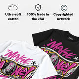 Comic 4s DopeSkill T-Shirt Make Money Not Friend Typo Graphic