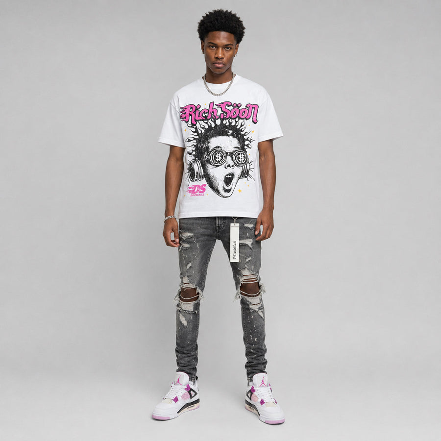 Comic 4s DopeSkill Oversize Print T-Shirt Rich Soon Graphic
