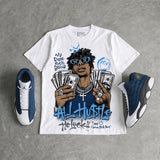 Flint 13s DopeSkill T-Shirt All Hustle No Luck Graphic