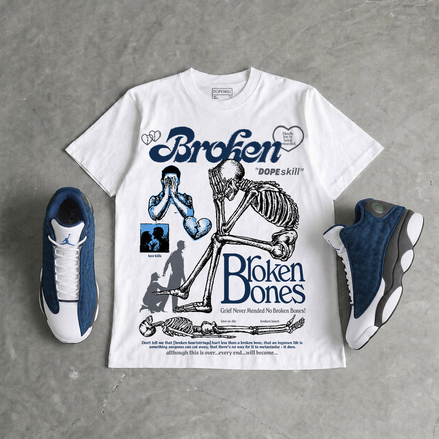 Flint 13s DopeSkill T-Shirt Broken Bones Graphic