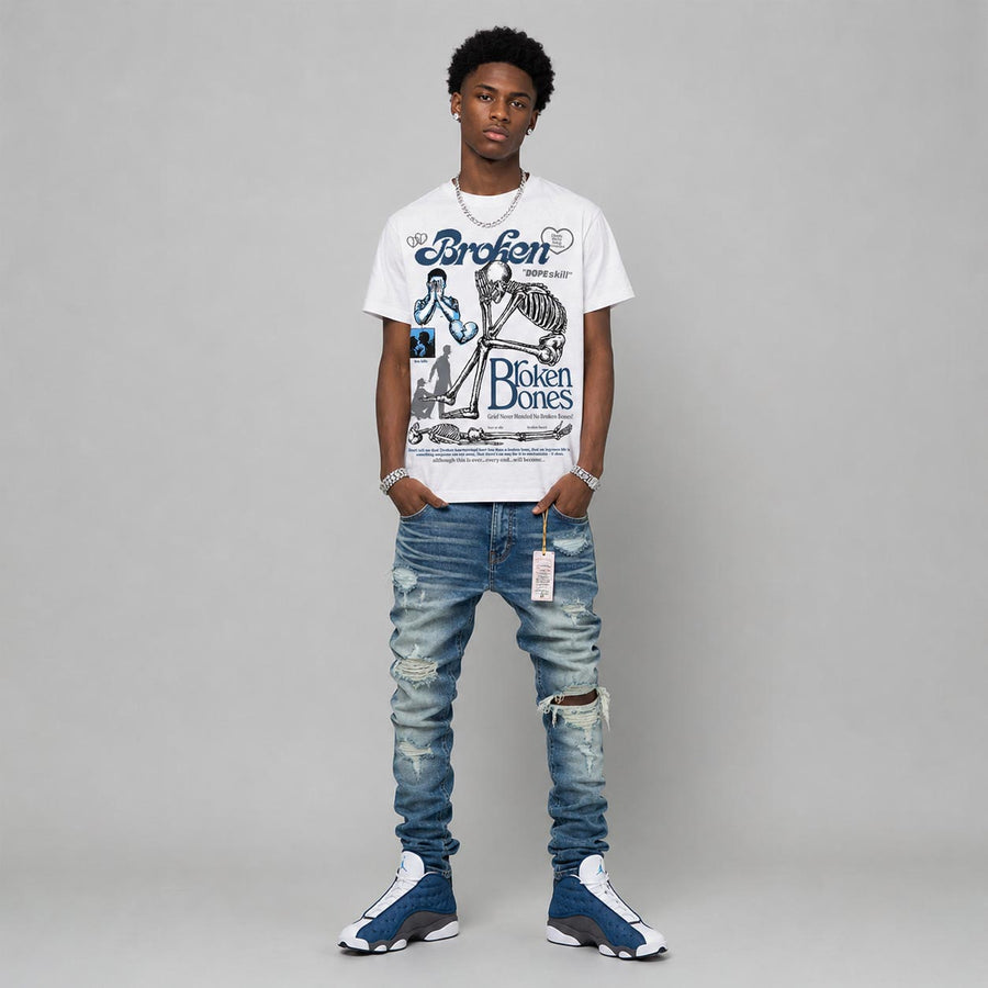 Flint 13s DopeSkill T-Shirt Broken Bones Graphic