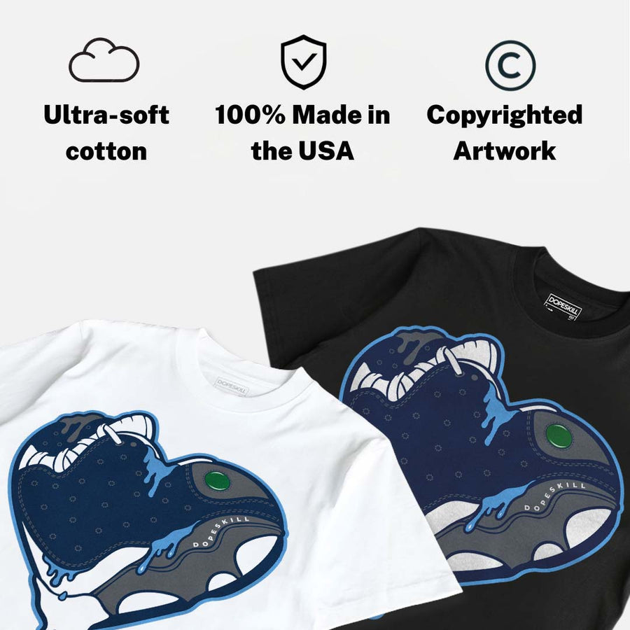 Flint 13s DopeSkill T-Shirt Heart Jordan 13 Graphic