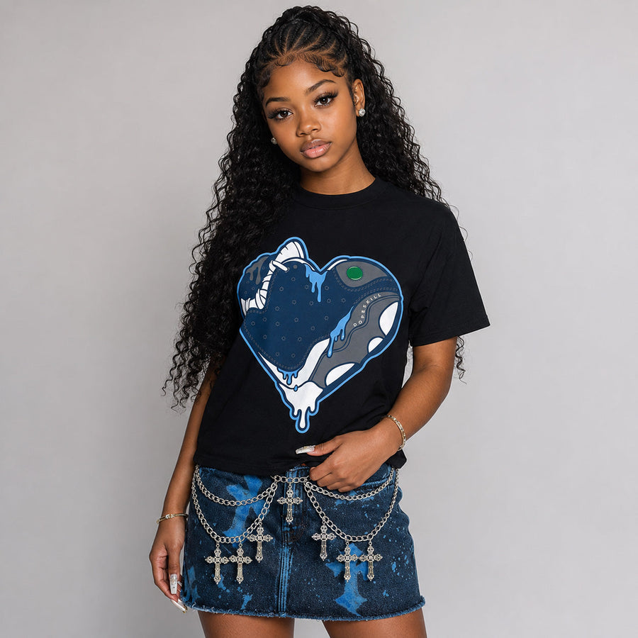 Flint 13s DopeSkill T-Shirt Heart Jordan 13 Graphic
