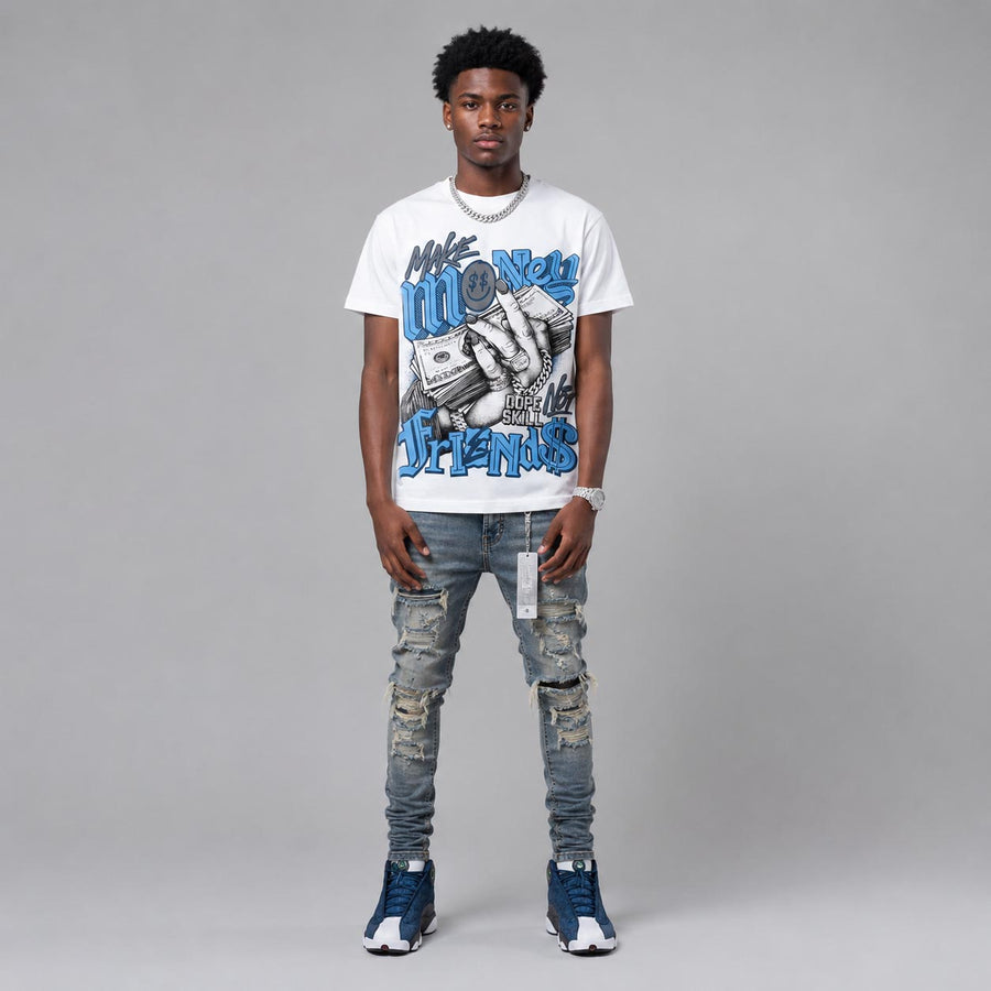 Flint 13s DopeSkill T-Shirt Make Money Not Friends Graphic