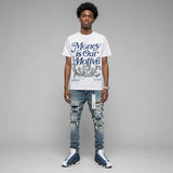 Flint 13s DopeSkill T-Shirt Money Is Our Motive Typo Graphic