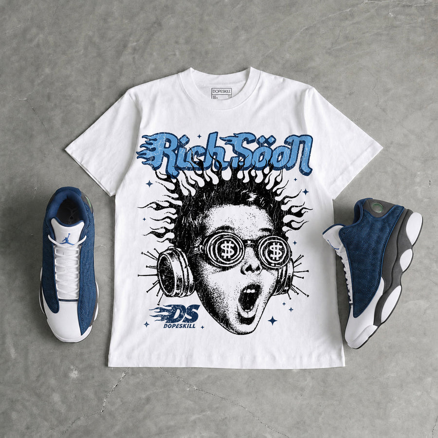 Flint 13s DopeSkill Oversize Print T-Shirt Rich Soon Graphic