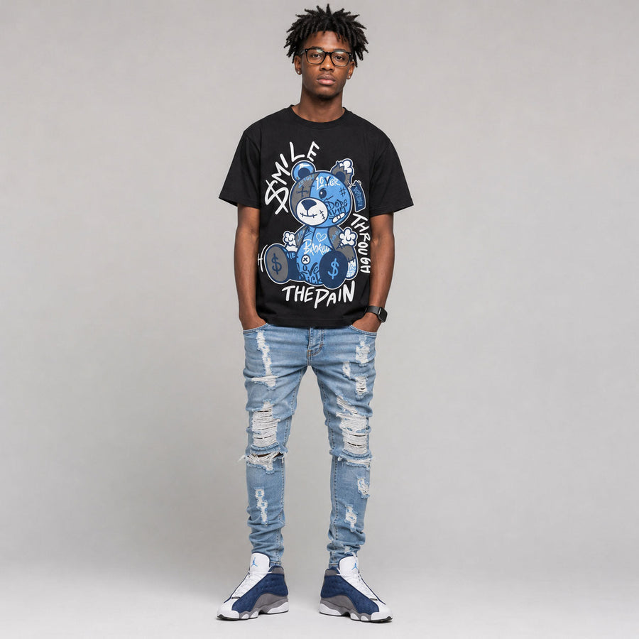 Flint 13s DopeSkill T-Shirt Smile Through The Pain Graphic