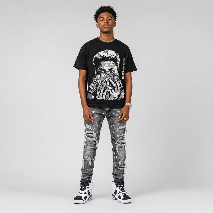 Oreo 6s DopeSkill T-Shirt Rich Boy Camo Graphic