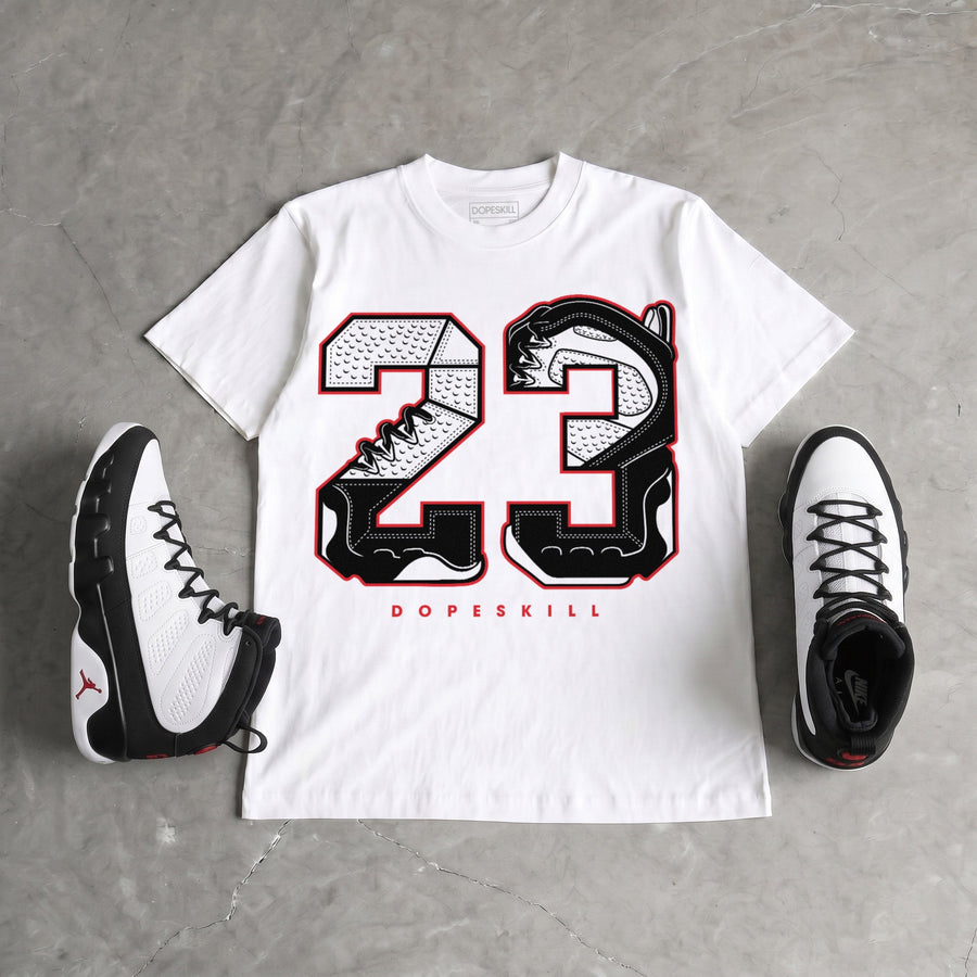 Space Jam 9s DopeSkill T-Shirt 23 with 9s Pattern Graphic