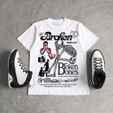 Space Jam 9s DopeSkill T-Shirt Broken Bones Graphic