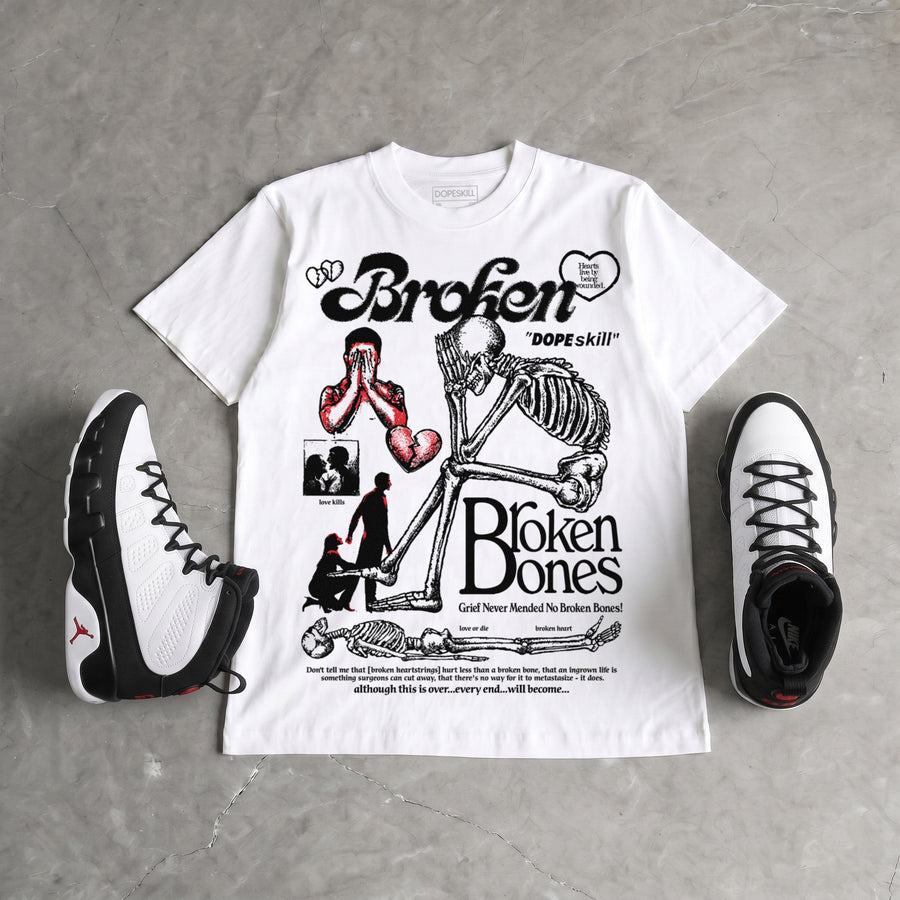 Space Jam 9s DopeSkill T-Shirt Broken Bones Graphic