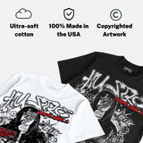 Space Jam 9s DopeSkill Oversize Print T-Shirt No Money No Lust Graphic