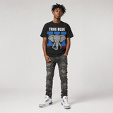 True Blue 3s DopeSkill T-Shirt Jordan 3 True Blue Elephant Graphic