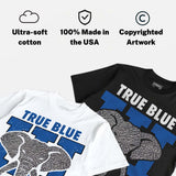 True Blue 3s DopeSkill T-Shirt Jordan 3 True Blue Elephant Graphic