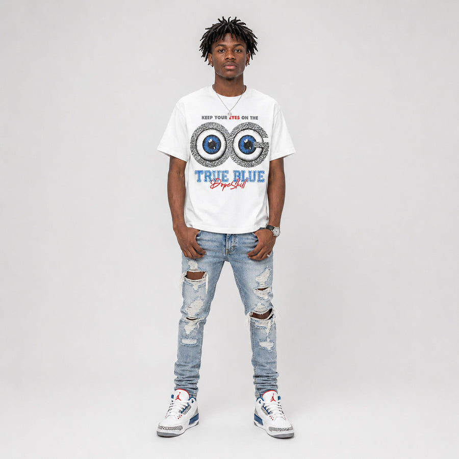 True Blue 3s DopeSkill T-Shirt OG Vision Graphic