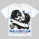 True Blue 3s DopeSkill Oversize Print T-Shirt Real Lover Club Graphic